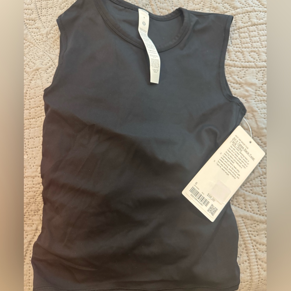lululemon athletica All It Takes Black Twist Tank size 6 NWT